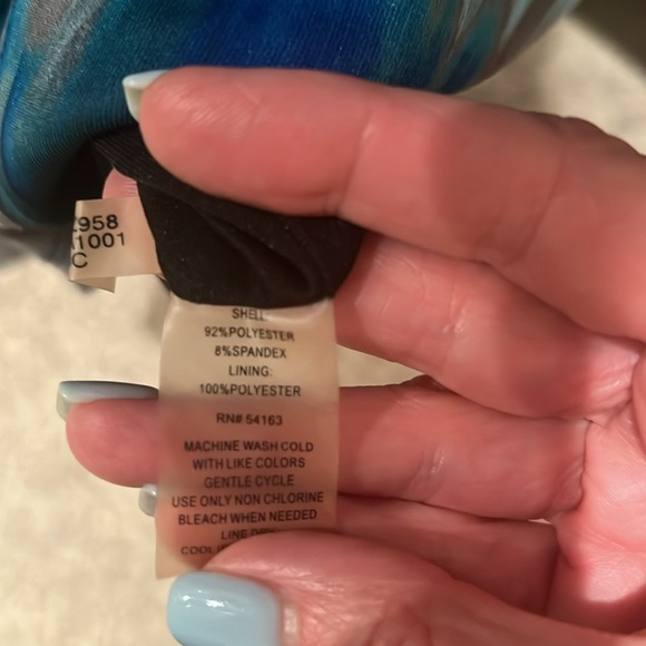 Calvin Klein Size 2 Multi-colored blue dress - Picture 7 of 7